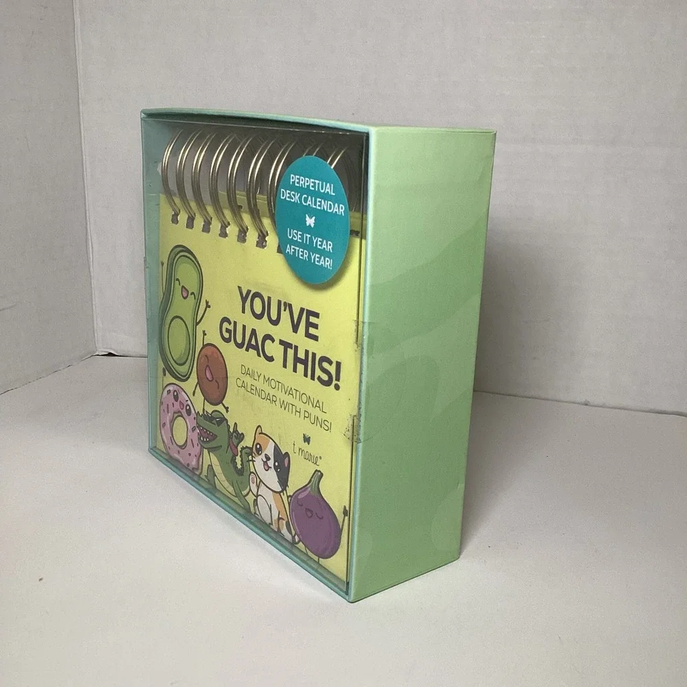 T Marie You've Guac This Perpetual Daily Motivational Flip Desk Calendar New